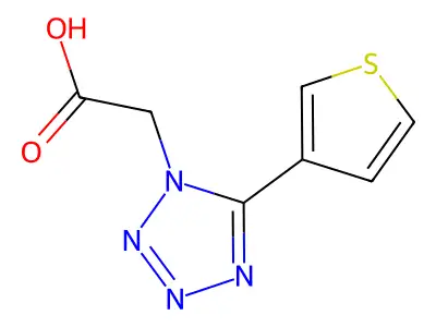 (5-(3-Thienyl)tetrazol-1-yl)acetic acid structure