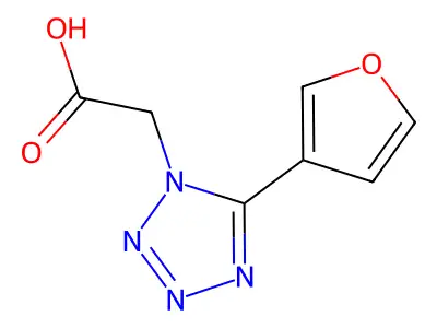 1H-Tetrazole-1-acetic acid, 5-(3-furanyl)- structure