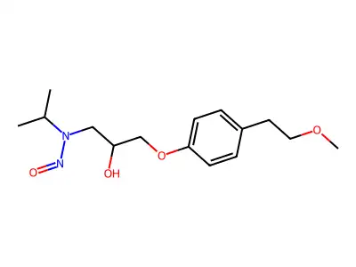 1-[4-(2-Methoxyethyl)phenoxy]-3-[nitroso(propan-2-yl)amino]propan-2-ol structure
