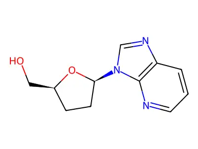 2-Furanmethanol, tetrahydro-5-(3H-imidazo(4,5-b)pyridin-3-yl)-, (2S-cis)- structure