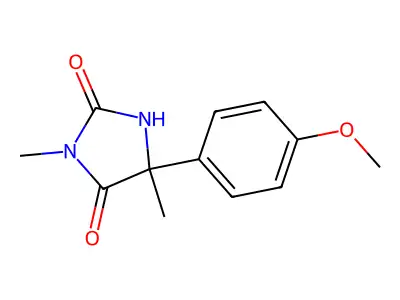 2,4-Imidazolidinedione, 3,5-dimethyl-5-(4-methoxyphenyl)- structure