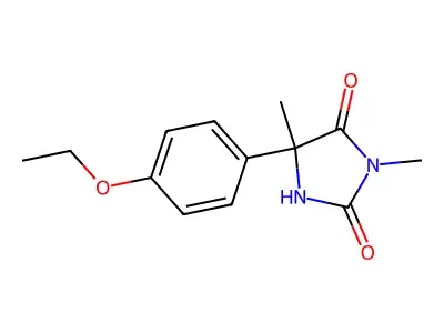 2,4-Imidazolidinedione, 3,5-dimethyl-5-(4-ethoxyphenyl)- structure