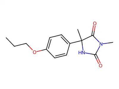 2,4-Imidazolidinedione, 3,5-dimethyl-5-(4-propoxyphenyl)- structure