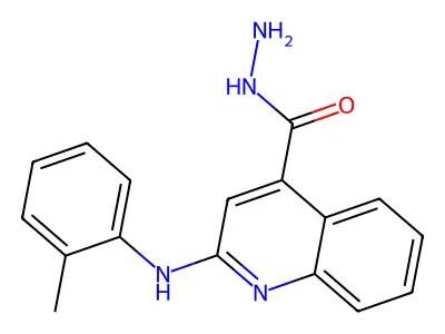 4-Quinolinecarboxylic acid, 2-((2-methylphenyl)amino)-, hydrazide structure