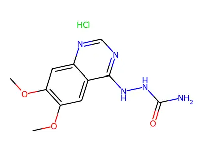6,7-Dimethoxy-4-semicarbazidoquinazoline hydrochloride dihydrate structure