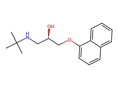 (2R)-1-[(1,1-Dimethylethyl)amino]-3-(1-naphthalenyloxy)-2-propanol structure
