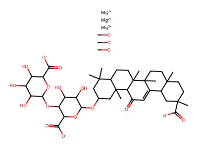 Tri(O-methoxy)magnesium salt of beta-glycyrrhizic acid structure