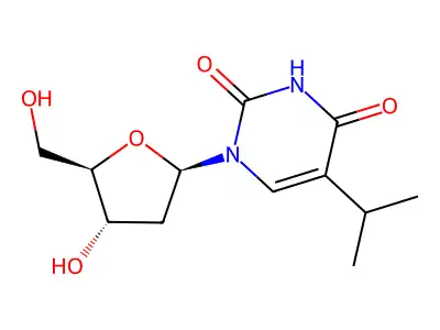 5-Isopropyl-2'-deoxyuridine structure