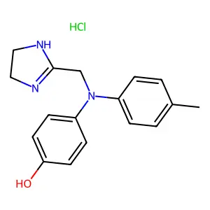 4-(((4,5-Dihydro-1H-imidazol-2-yl)methyl)(p-tolyl)amino)phenol hydrochloride structure
