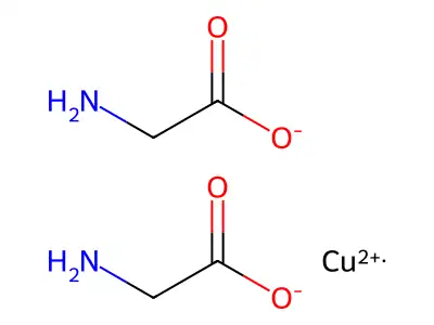 Bis(glycinato)copper structure