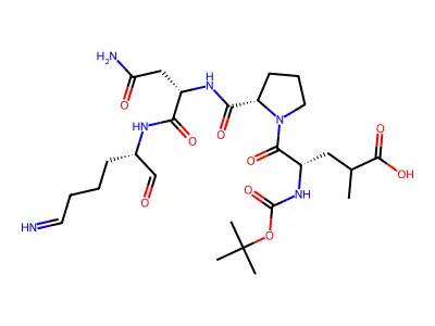 Butyloxycarbonyl-cyclo(glutamyl-prolyl-asparaginyl-lysyl) methyl ester structure