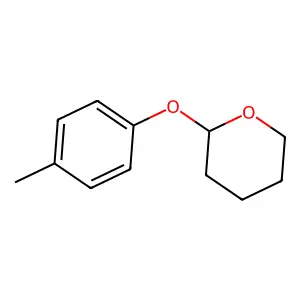 Tetrahydro-2-(4-methylphenoxy)-2H-pyran structure