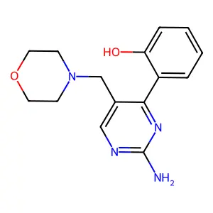 2-(2-Amino-5-(morpholinomethyl)pyrimidin-4-yl)phenol structure
