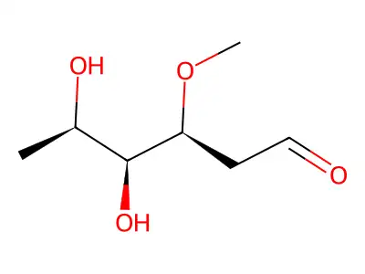 2,6-dideoxy-3-O-methyl-D-xylo-hexose structure