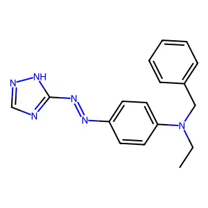 Benzenemethanamine, N-ethyl-N-[4-(1H-1,2,4-triazol-3-ylazo)phenyl]- structure