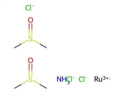 Azane;methylsulfinylmethane;ruthenium(3+);trichloride structure