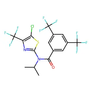 N-(5-Chloro-4-(trifluoromethyl)-1,3-thiazol-2-yl)-N-propan-2-yl-3,5-bis(trifluoromethyl)benzamide structure