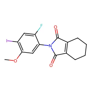 1H-Isoindole-1,3(2H)-dione, 2-(2-fluoro-4-iodo-5-methoxyphenyl)-4,5,6,7-tetrahydro- structure