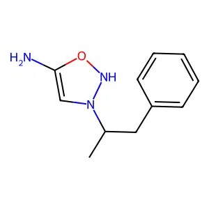 2,3-Dihydro-3-(1-methyl-2-phenylethyl)-1,2,3-oxadiazol-5-amine structure