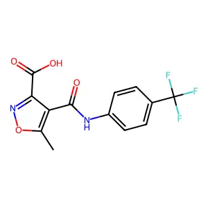 3-Carboxy-5-methyl-N-(4-(trifluoromethyl)phenyl)-4-isoxazolecarboxamide structure