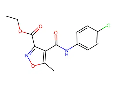 Ethyl 4-[(4-chloroanilino)carbonyl]-5-methyl-3-isoxazolecarboxylate structure
