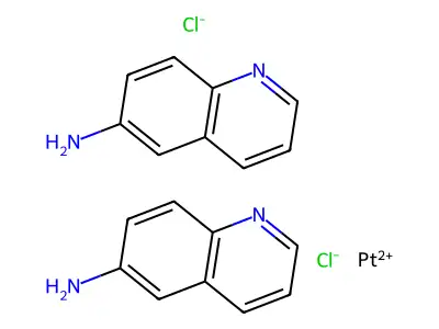 bis(6-aminoquinoline)dichloroplatinum(II) structure