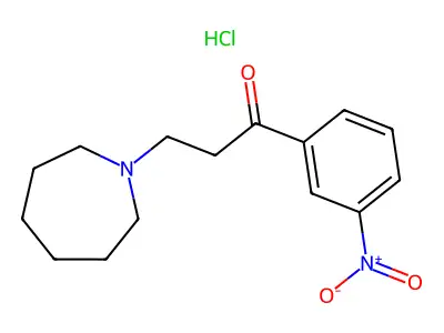 3-(Hexahydro-1H-azepin-1-yl)-1-(3-nitrophenyl)-1-propanone monohydrochloride structure