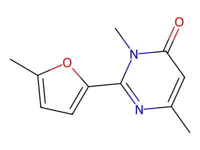 4(3H)-Pyrimidinone, 3,6-dimethyl-2-(5-methyl-2-furanyl)- structure