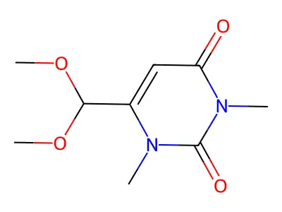 1,3-Dimethyl-6-dimethoxymethyluracil structure