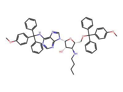 3'BuNH-5',N6(4MeOTrityl)dA structure