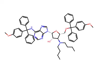 3'DiBuNH-5',N6(4MeOTrityl)dA structure