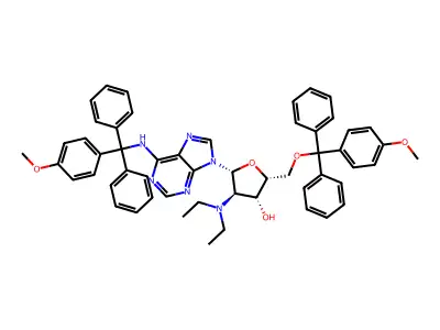 2'DiEtNH-5',N6(4MeOTrityl)dA structure