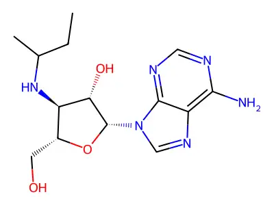 3'-(2-Butylamino)-3'-deoxyadenosine structure