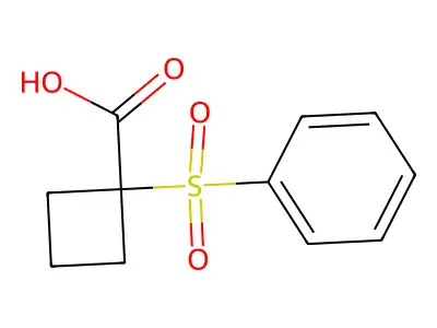 1-(benzenesulfonyl)cyclobutane-1-carboxylic Acid structure