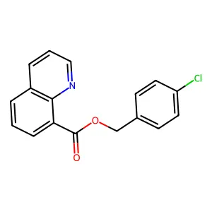 8-Quinolinecarboxylic acid, (4-chlorophenyl)methyl ester structure