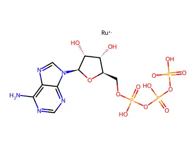 Adenosine 5'-(tetrahydrogen triphosphate), ruthenium salt structure