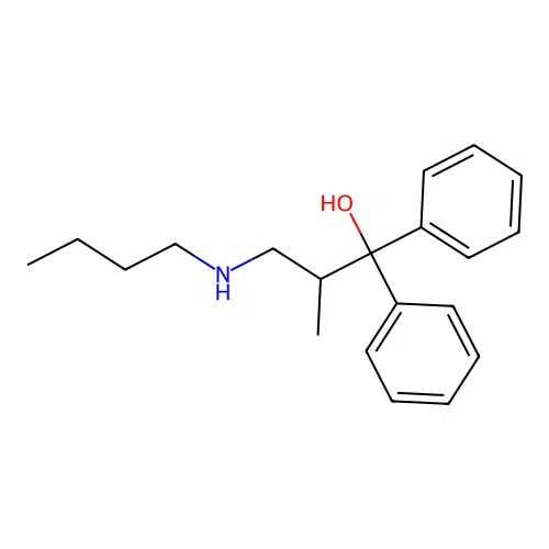 3-(Butylamino)-2-methyl-1,1-diphenylpropan-1-ol structure