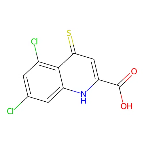 2-Quinolinecarboxylic acid, 5,7-dichloro-4-mercapto- structure