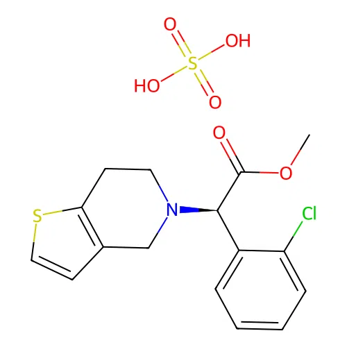 (R)-Clopidogrel bisulfate structure