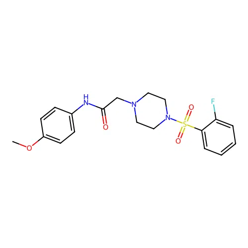 2-[4-(2-fluorobenzenesulfonyl)piperazin-1-yl]-N-(4-methoxyphenyl)acetamide structure