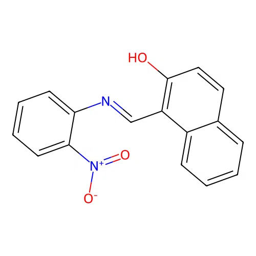 1-{(E)-[(2-nitrophenyl)imino]methyl}naphthalen-2-ol structure