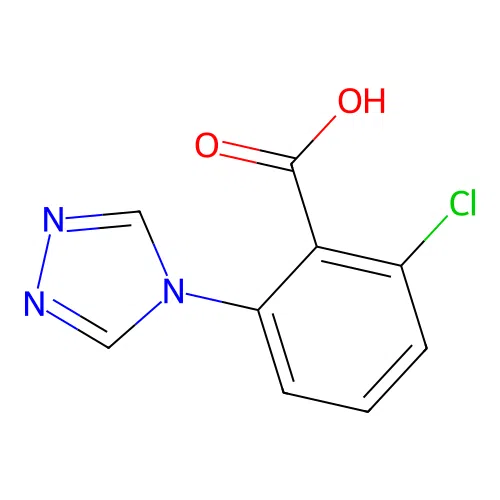 2-chloro-6-(4H-1,2,4-triazol-4-yl)benzoic acid structure