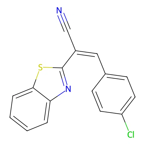 (2Z)-2-(1,3-Benzothiazol-2-YL)-3-(4-chlorophenyl)prop-2-enenitrile structure