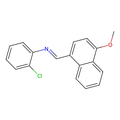 N-(2-chlorophenyl)-1-(4-methoxynaphthalen-1-yl)methanimine structure