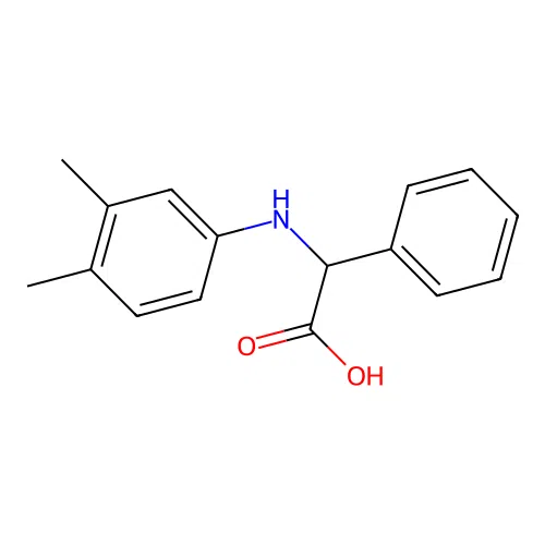 (3,4-Dimethyl-phenylamino)-phenyl-acetic acid structure
