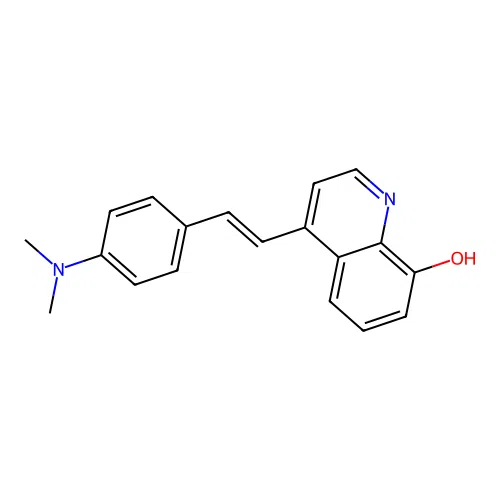 4-(2-(4-(Dimethylamino)phenyl)vinyl)-8-quinolinol structure