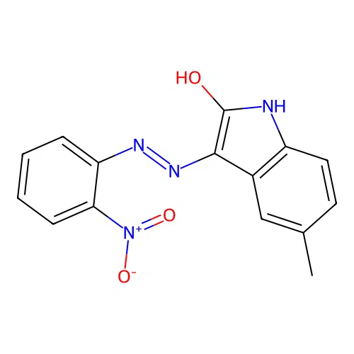 5-Methyl-3-[2-(2-nitrophenyl)hydrazinyl]indol-2-one structure