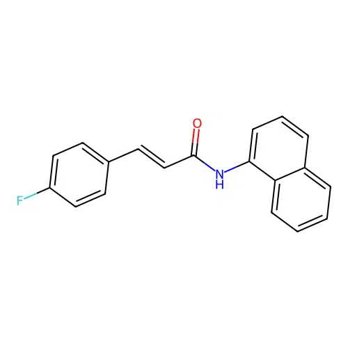 (2E)-3-(4-fluorophenyl)-N-(naphthalen-1-yl)prop-2-enamide structure