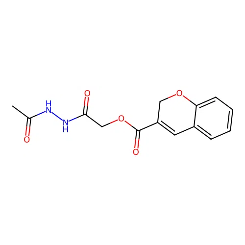 2-(2-Acetylhydrazinyl)-2-oxoethyl 2H-chromene-3-carboxylate structure