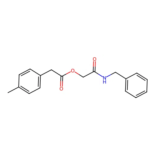 2-(Benzylamino)-2-oxoethyl (4-methylphenyl)acetate structure